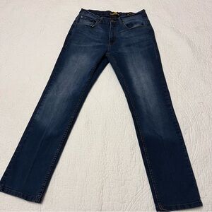 Men's - Blue - 30x30 – Rugby University Straight Leg Jeans Pants Men stretch